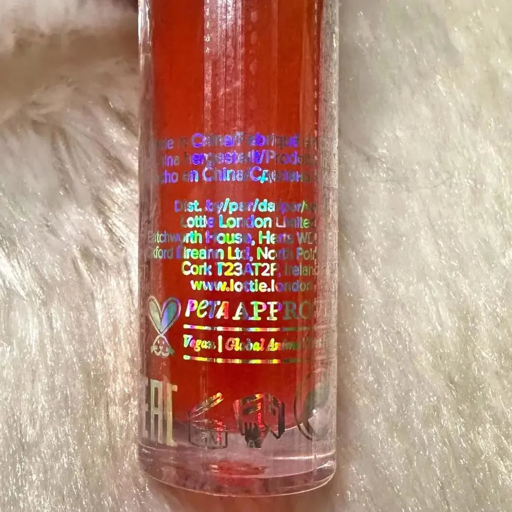 NEW Lottie London Oil Slick Nourishing Lip Oil Peachy Cheeks Full Size 3.8ml